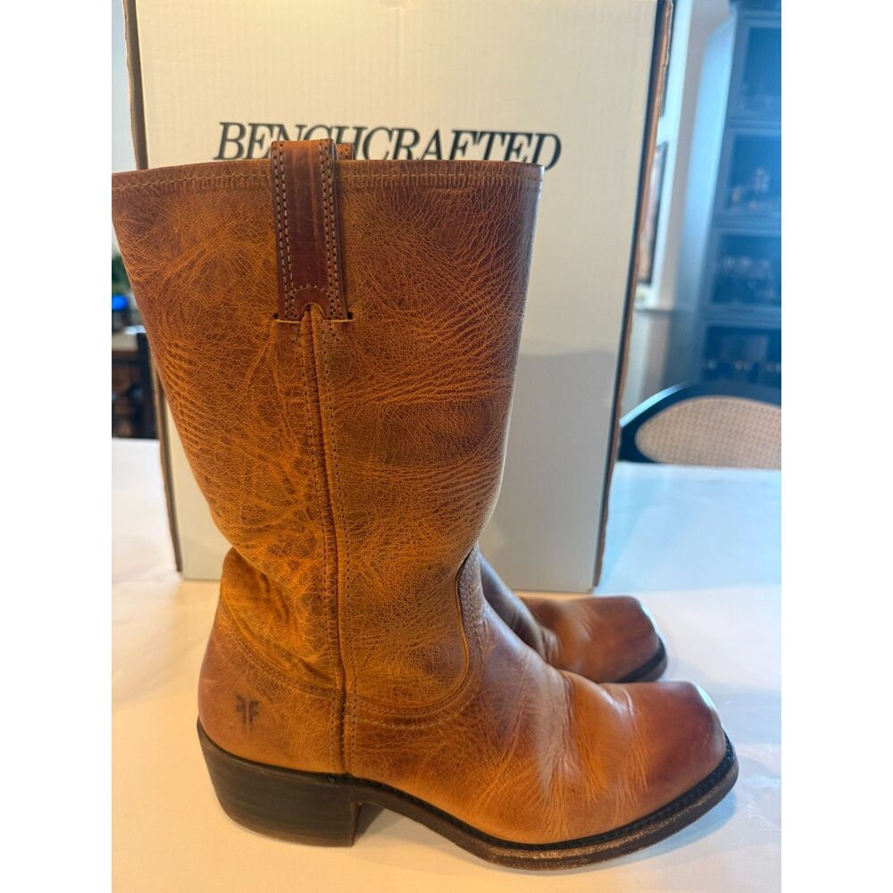FRYE Cavalry 12L Cowboy Boots | Cognac Leather | Size 10M - Picture 8 of 11